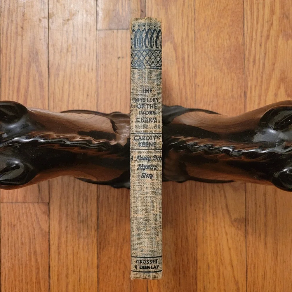 Nancy Drew‎ The Mystery of the Ivory Charm Carolyn Keene 1936 HC Vintage Staging